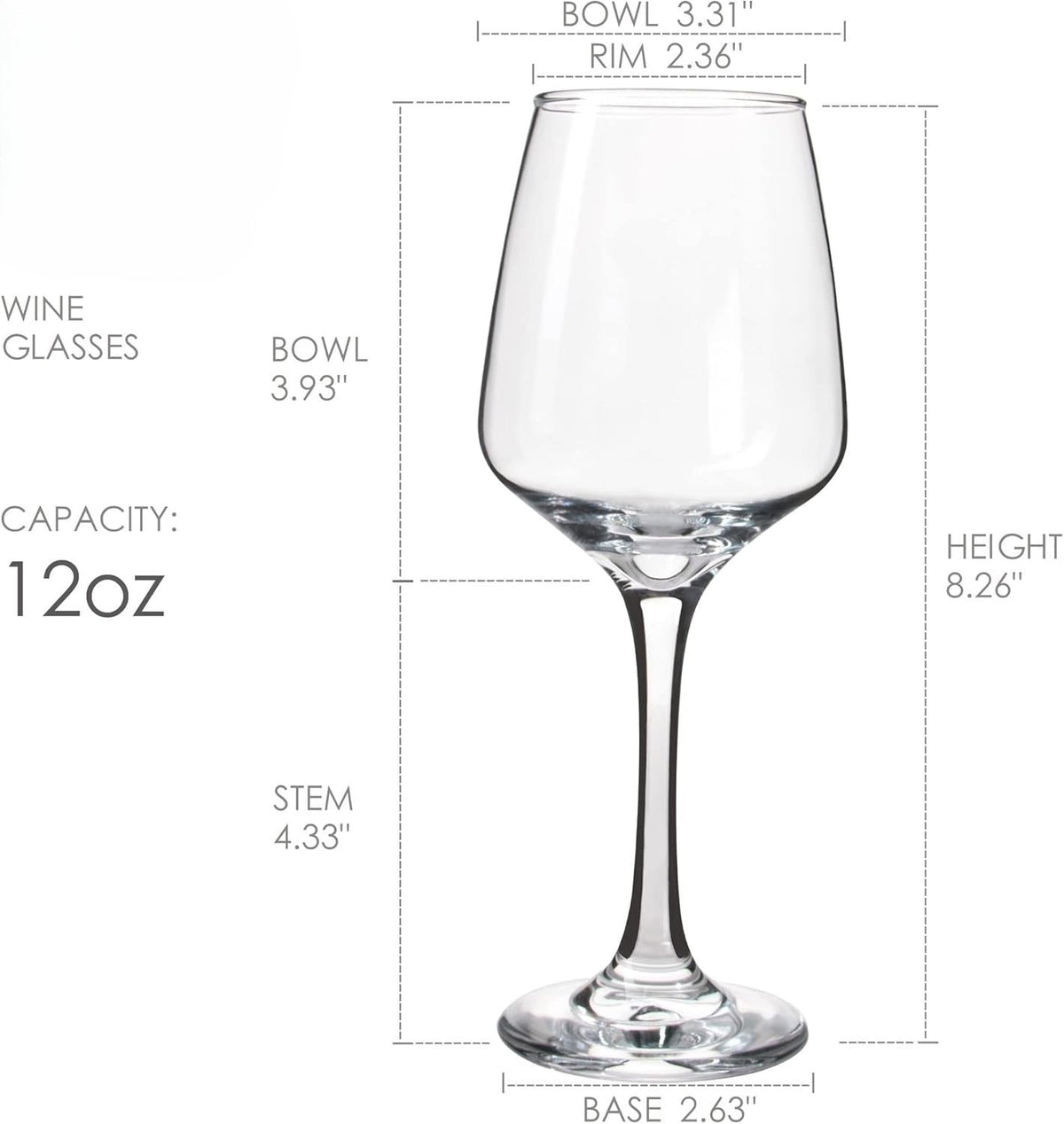 DELI Wine Glass Cup 350ml 6pcs X700
