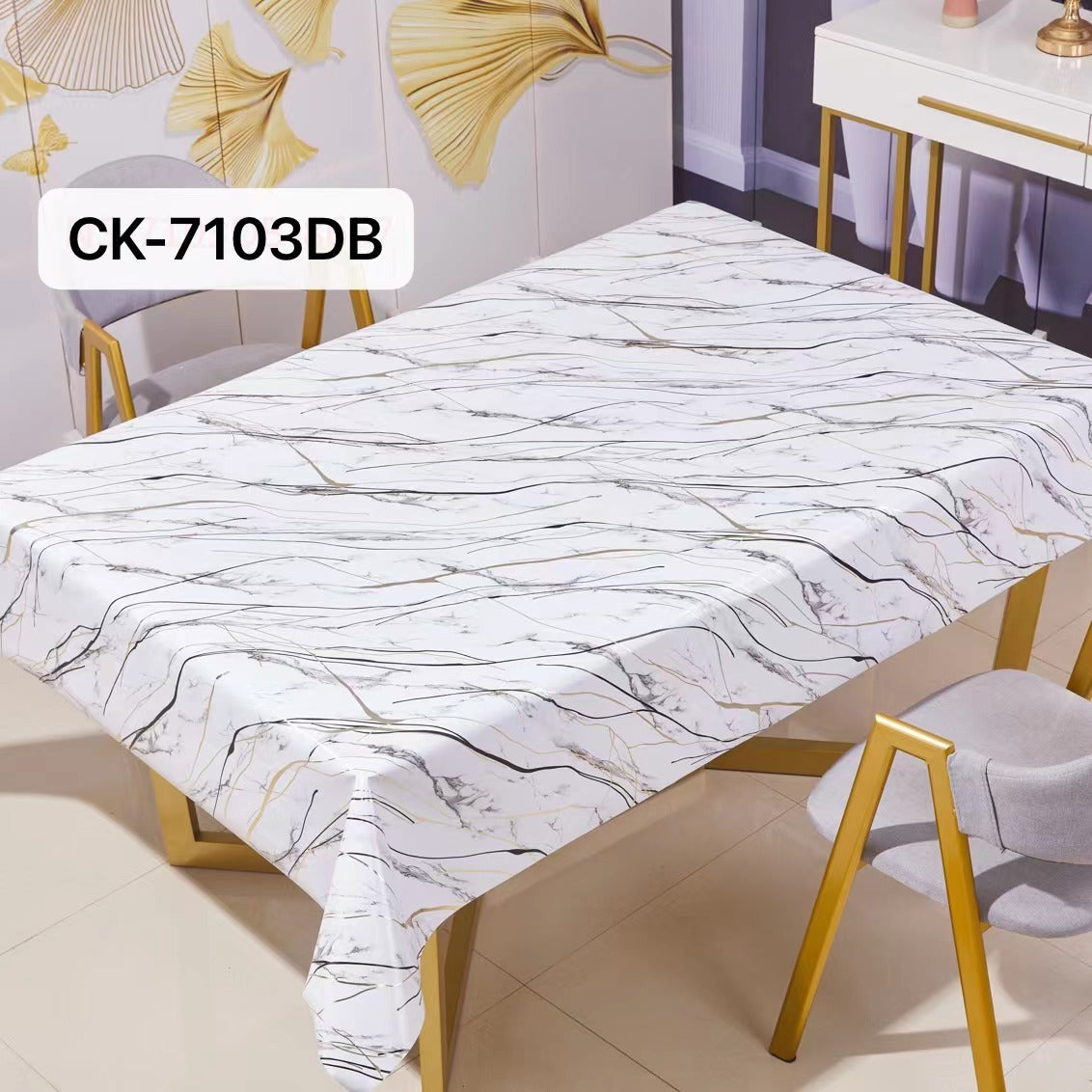 By Meter-PVC Table Cloth 137cm Wide X719 - Price For 1m Length