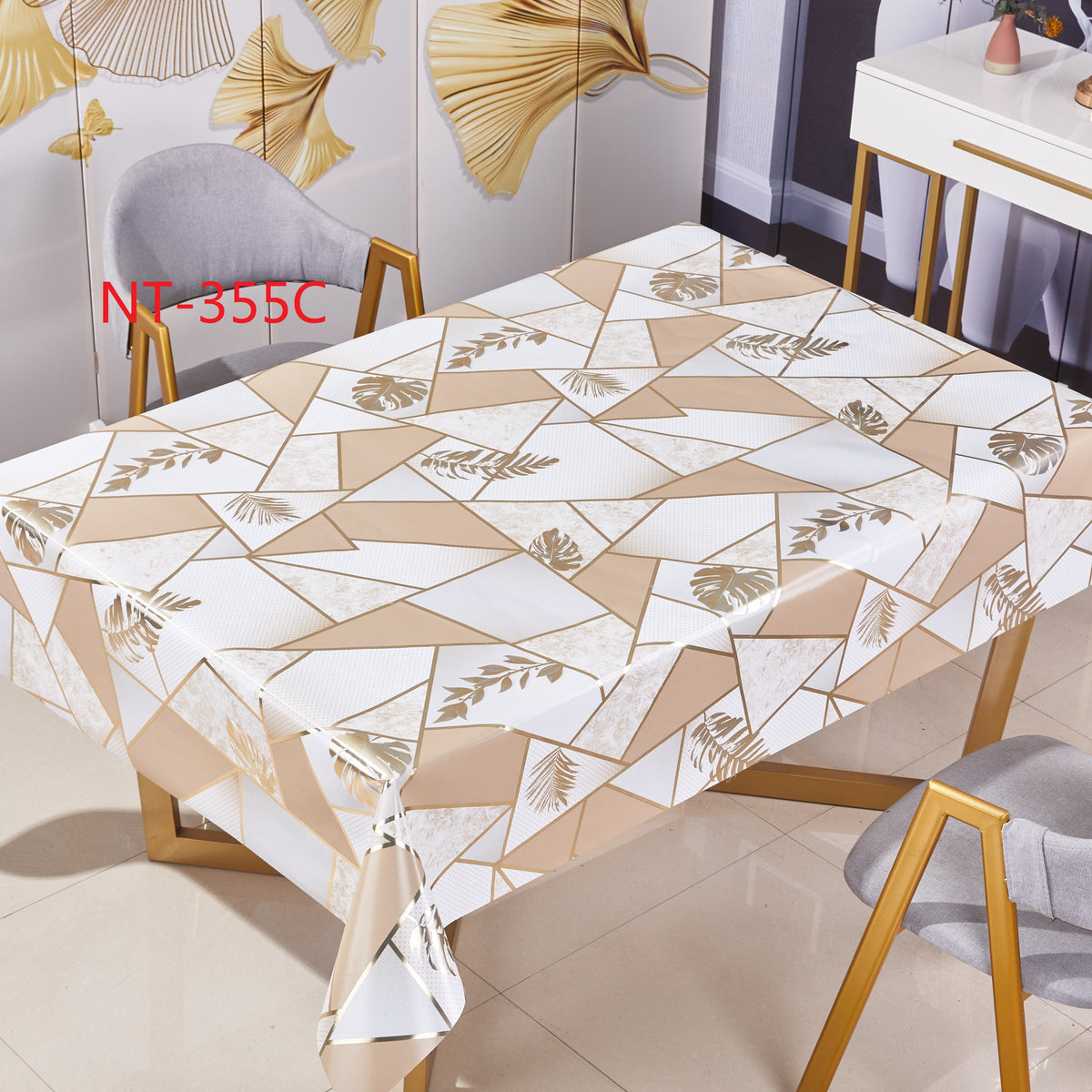 By Meter-PVC Table Cloth 137cm Wide X723 - Price For 1m Length