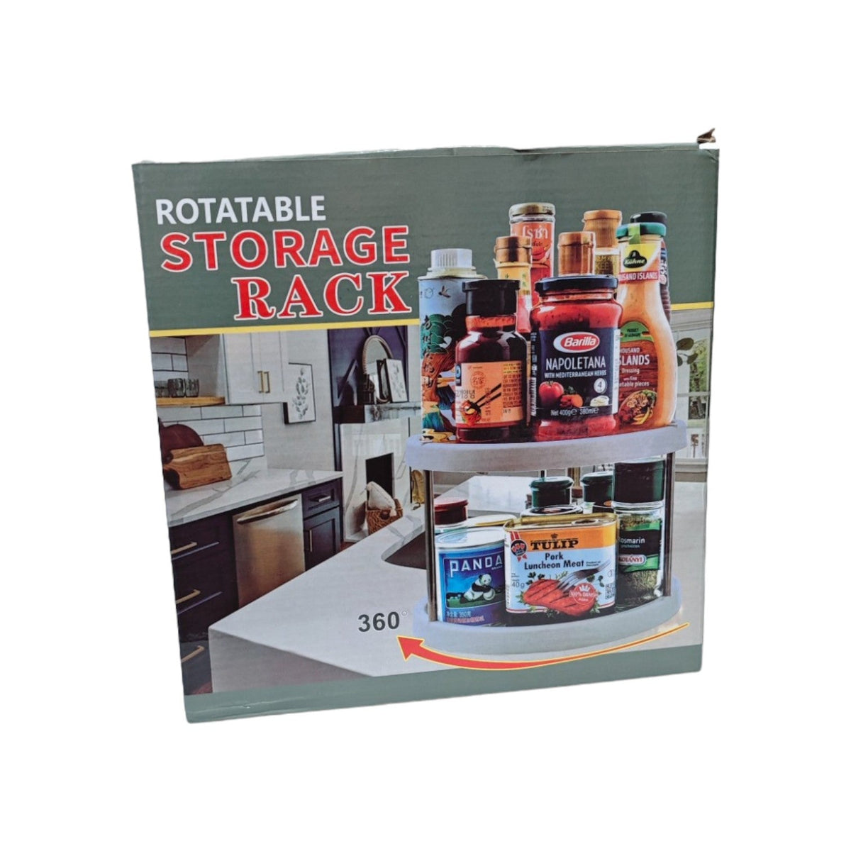 White Rotate Double Rack Organiser X745