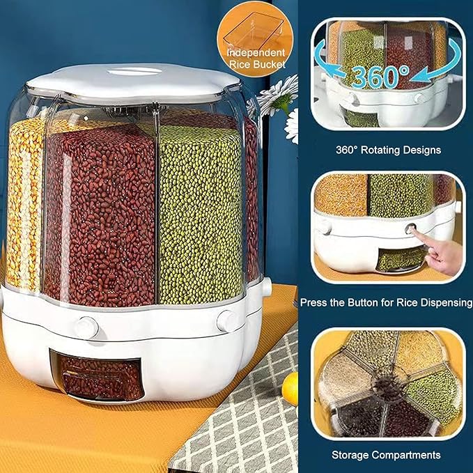 Rotating Rice & Cereal Barrel Box X755