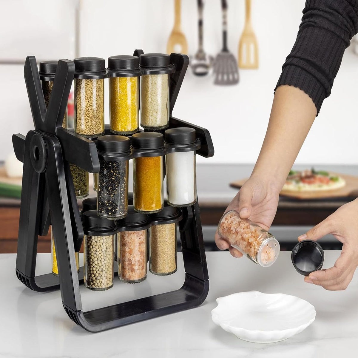 18pcs Rotating Spice Rack Set X756