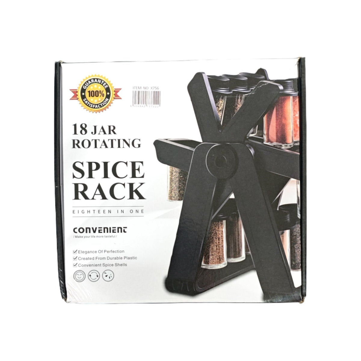18pcs Rotating Spice Rack Set X756