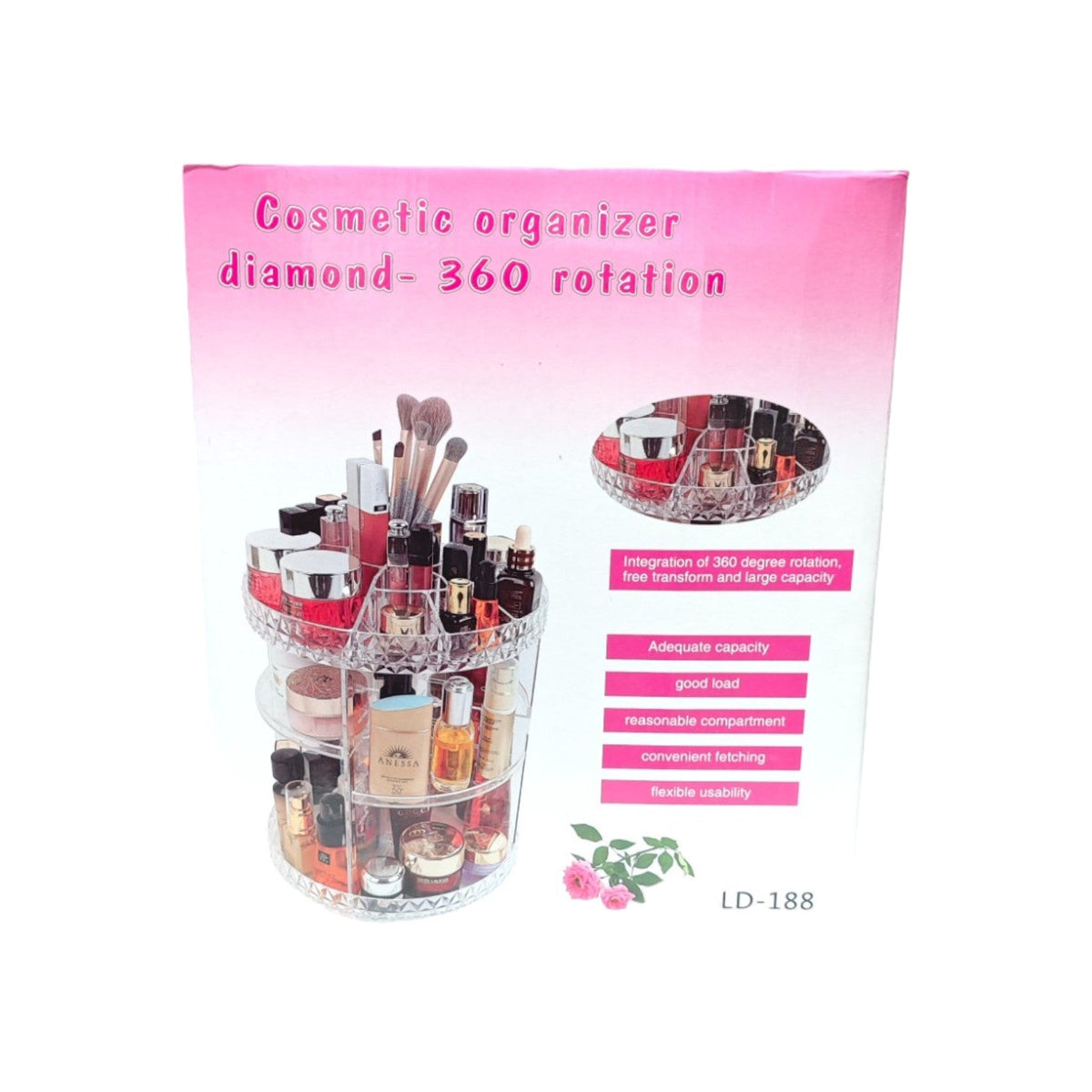 Rotating Plexi Cosmetic Organiser X761