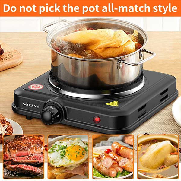 Black Electric Cooker 1000W X776