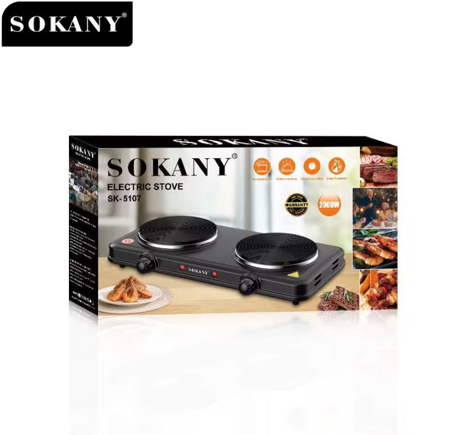 Black Double Electric Cooker 2000W X777