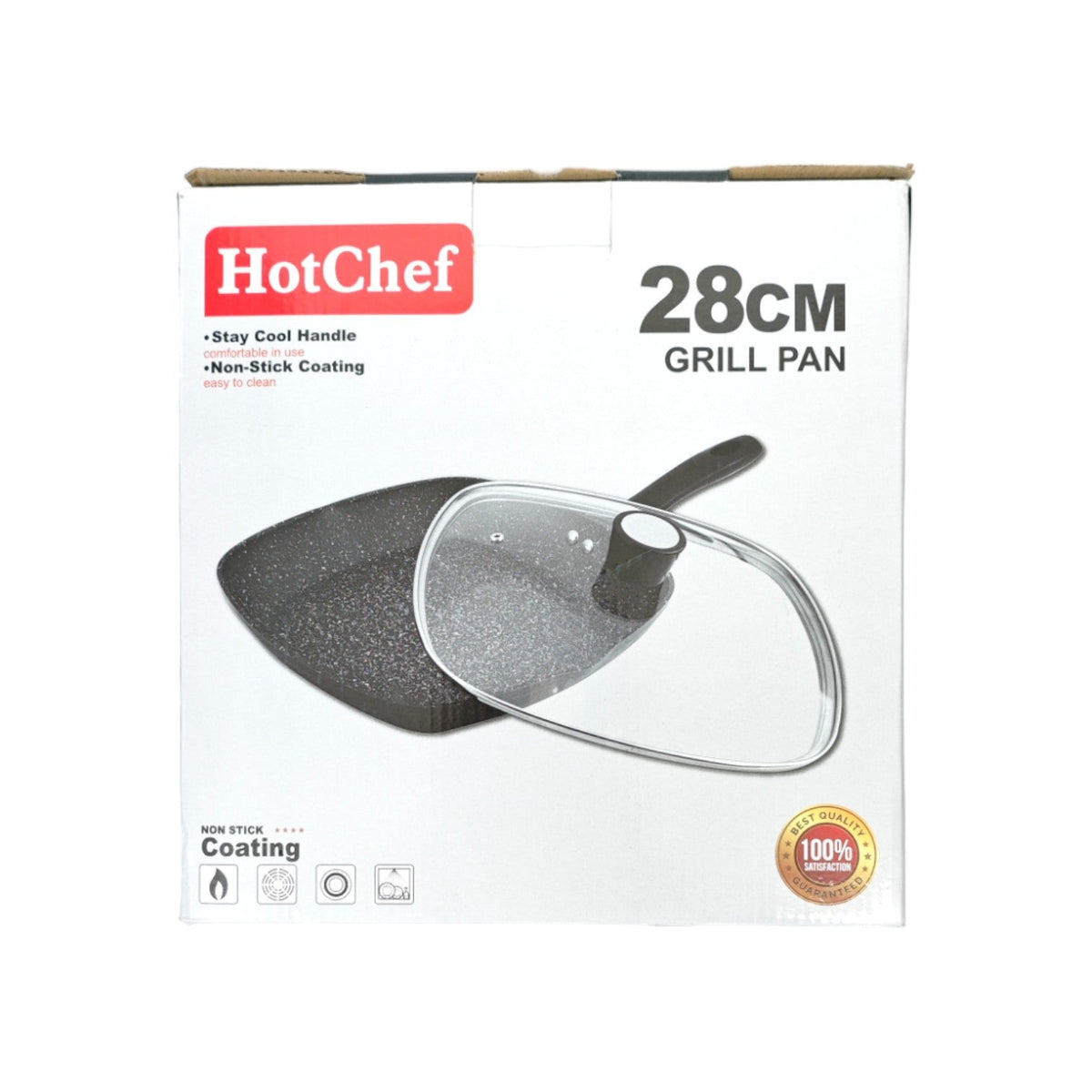 28CM Granite Square Grill + Cover X796