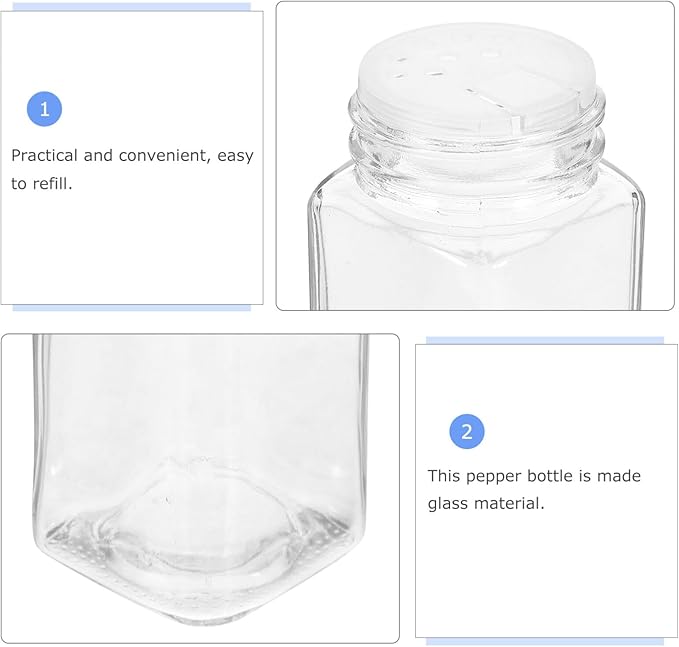 Glass & Stainless Cover Salt Shaker X803 1pc