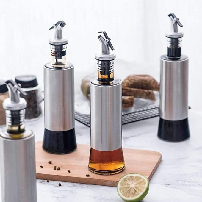 Glass and Stainless Long Oil Bottle X804