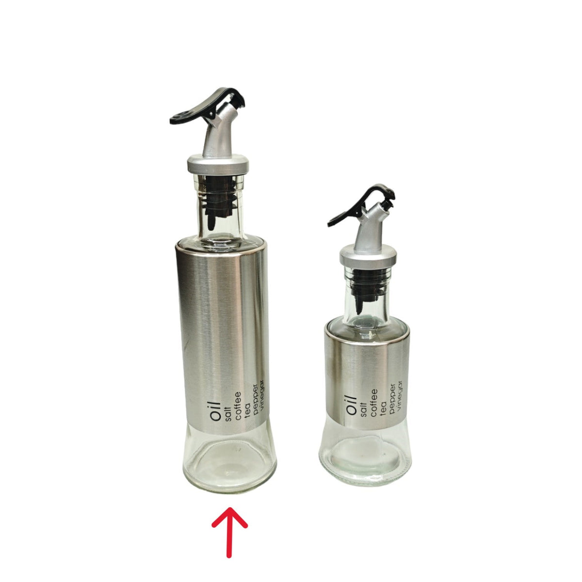 Glass and Stainless Long Oil Bottle X804