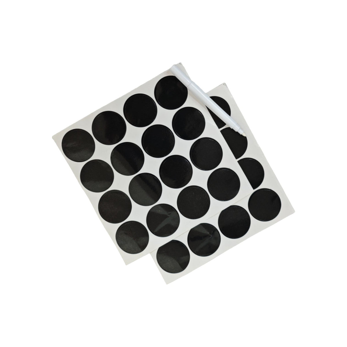 32pcs Black Lables + White Pen X808