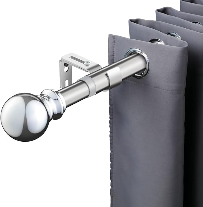 Silver 150-300CM Window Curtain Rod X812