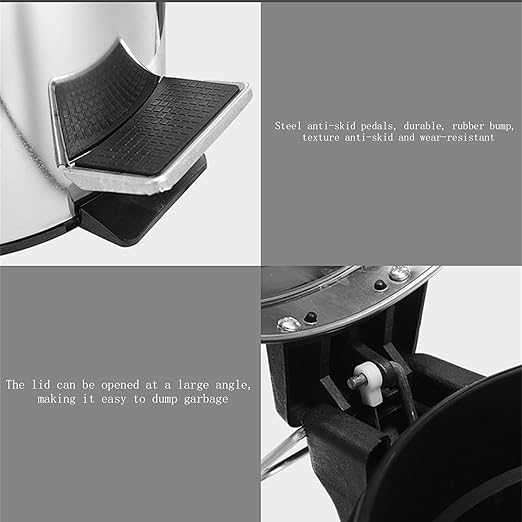 5L Stainless Steel Pedal Bin X827