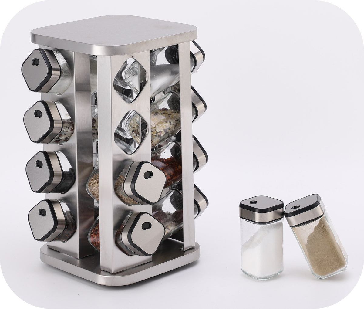 16pcs Square Rotating Spice Set X835