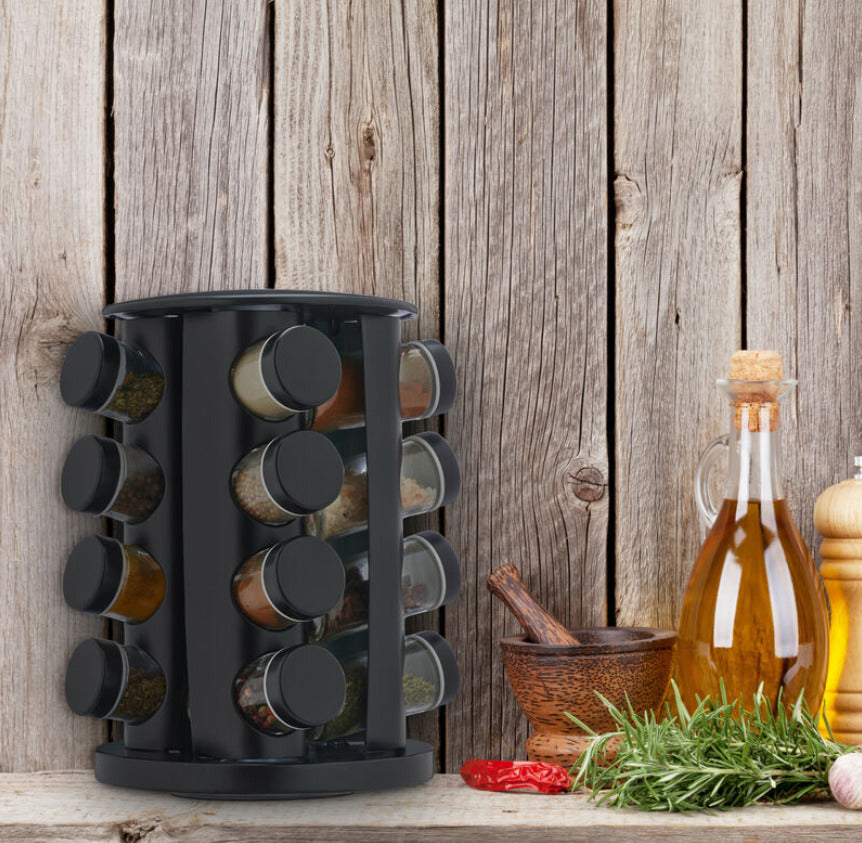16pcs Black SS Rotating Spice Set X836