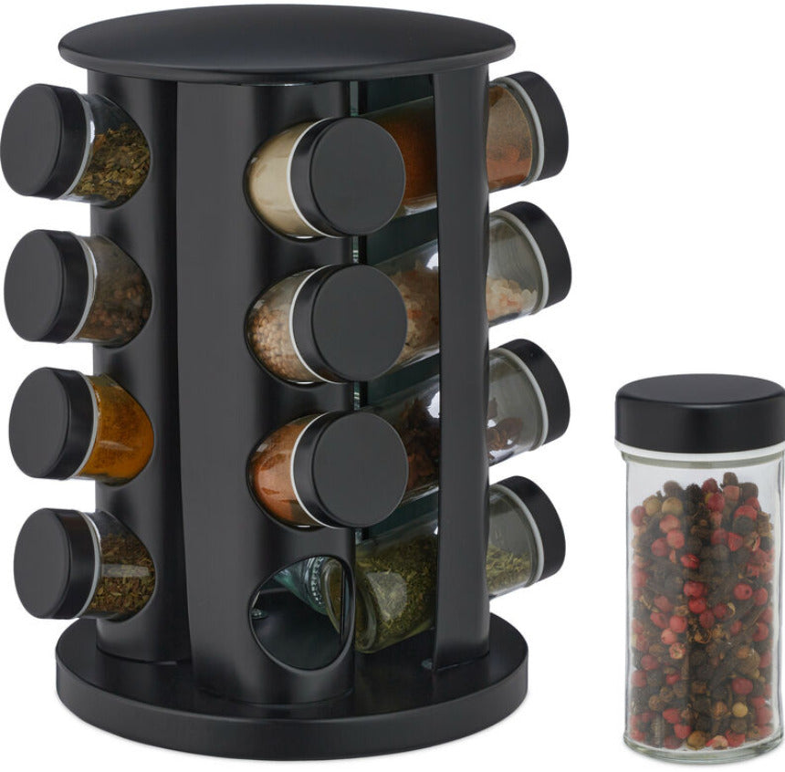 16pcs Black SS Rotating Spice Set X836