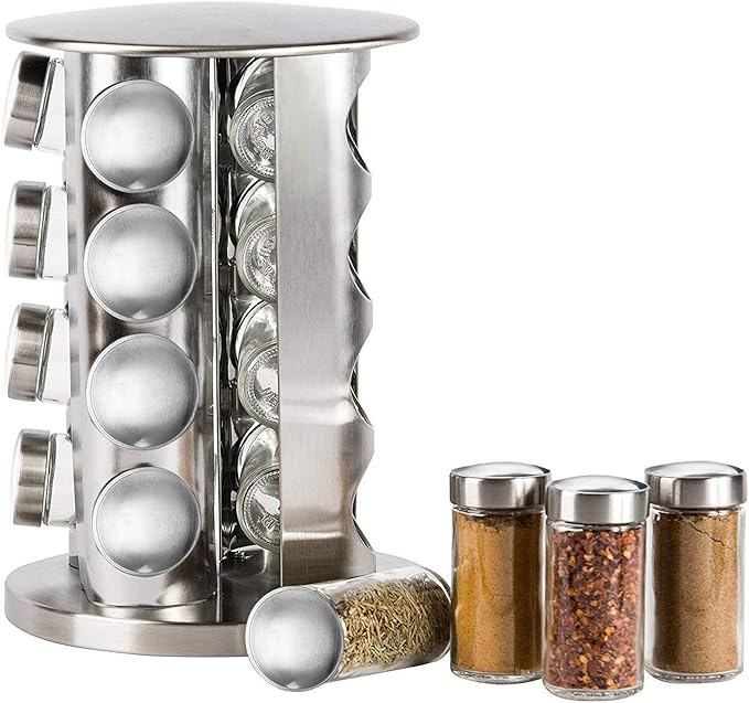 16pcs Round SS Rotating Spice Set X837
