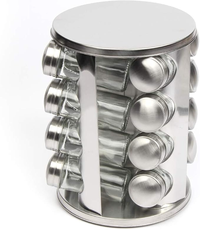 16pcs Round SS Rotating Spice Set X837