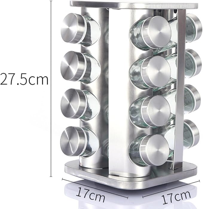 20pcs SS Square Rotating Spice Set X838