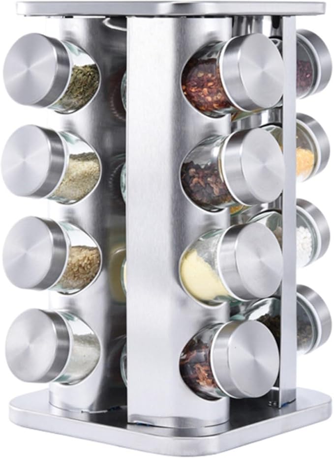 20pcs SS Square Rotating Spice Set X838