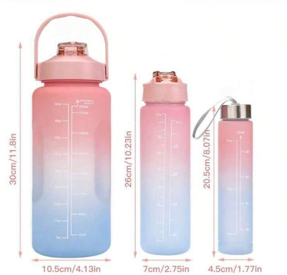 3PCS Water Bottle Set Mix Random Color  X853