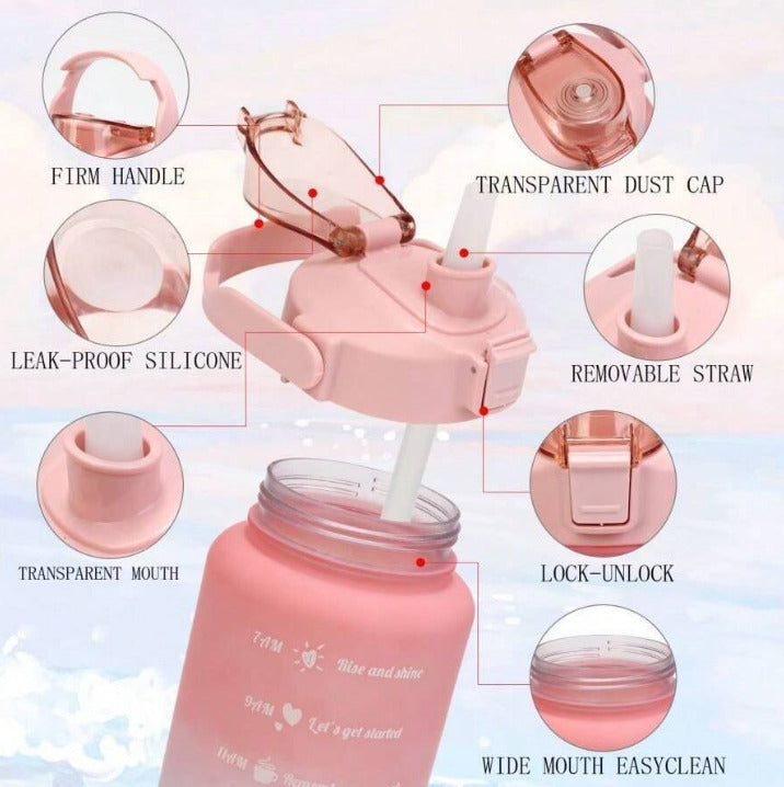 3PCS Water Bottle Set Mix Random Color  X853