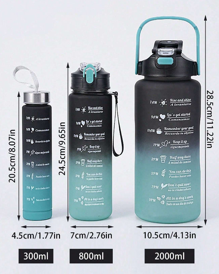 3PCS Water Bottle Set Mix Random Color  X853