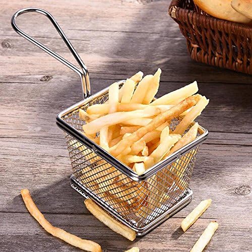 Square Stainless Mesh Fries Basket X868