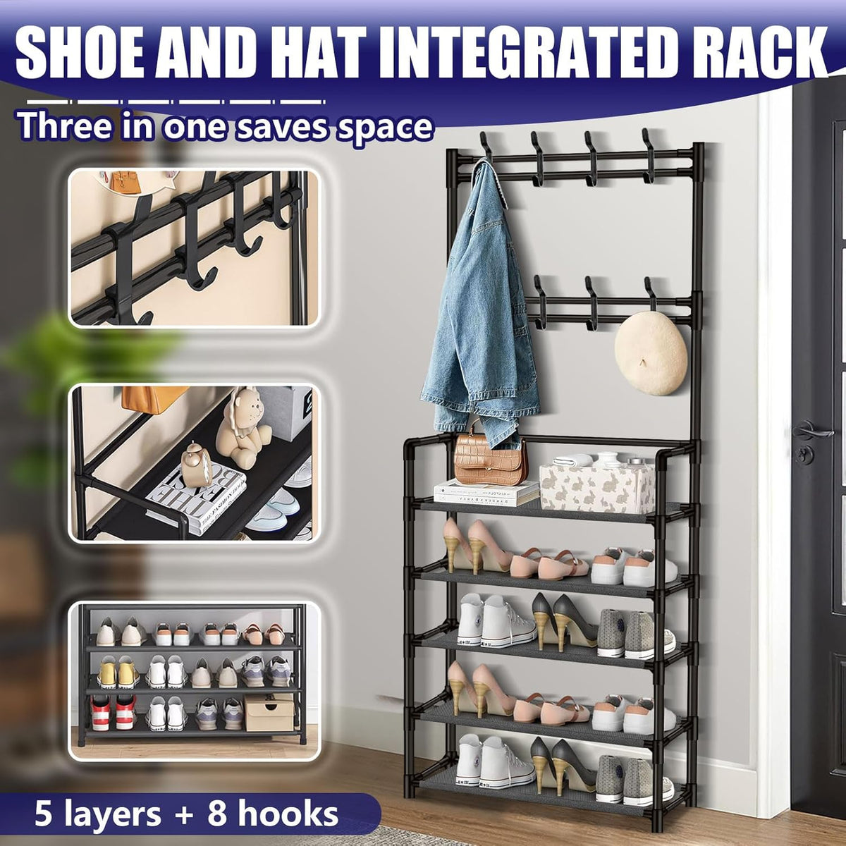 Shoes Rack Organiser 60cm Width and 5 Layers CT-5  X871