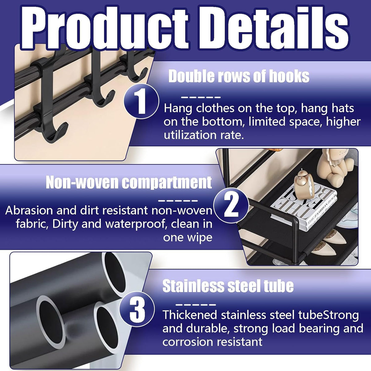 Shoes Rack Organiser 60cm Width and 5 Layers CT-5  X871