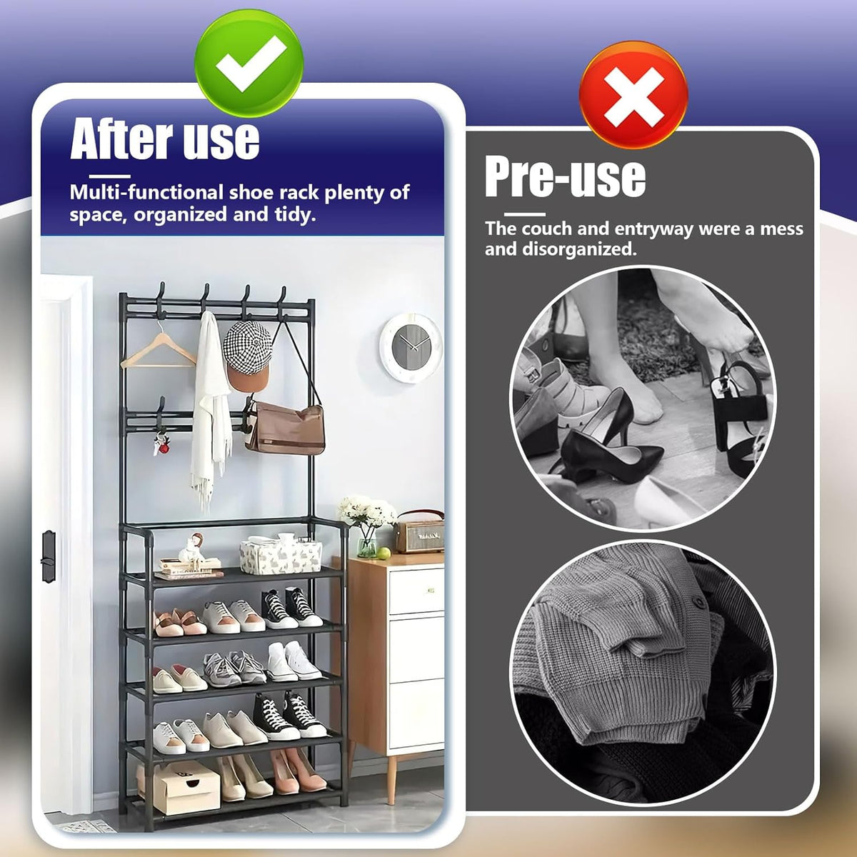Shoes Rack Organiser 60cm Width and 5 Layers CT-5  X871