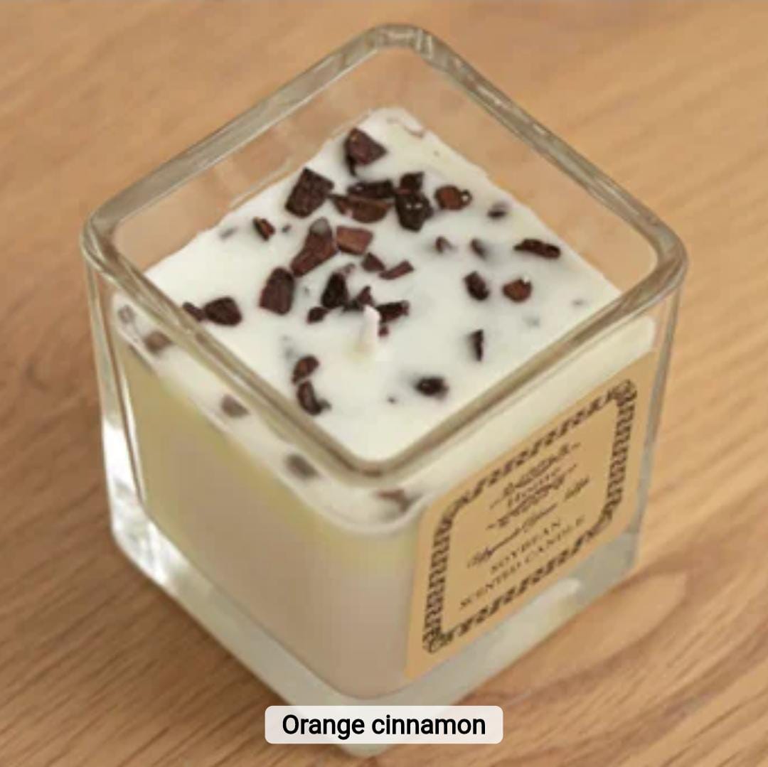 Cinnamon Scented Candle In Jar 1pc X881