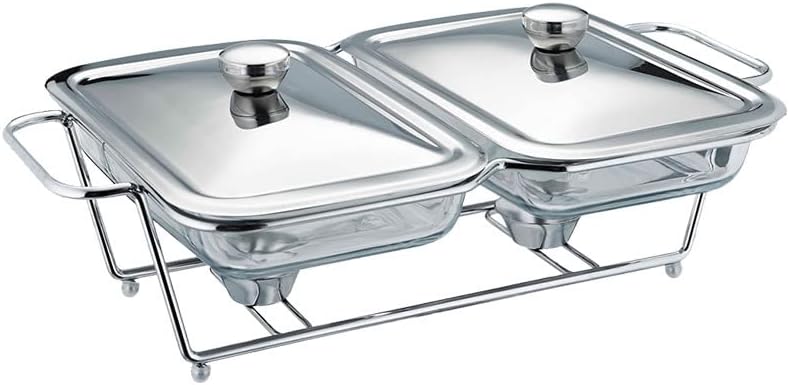 Rectangular 1.5L+1.5L Double Stainless Food Warmer X889