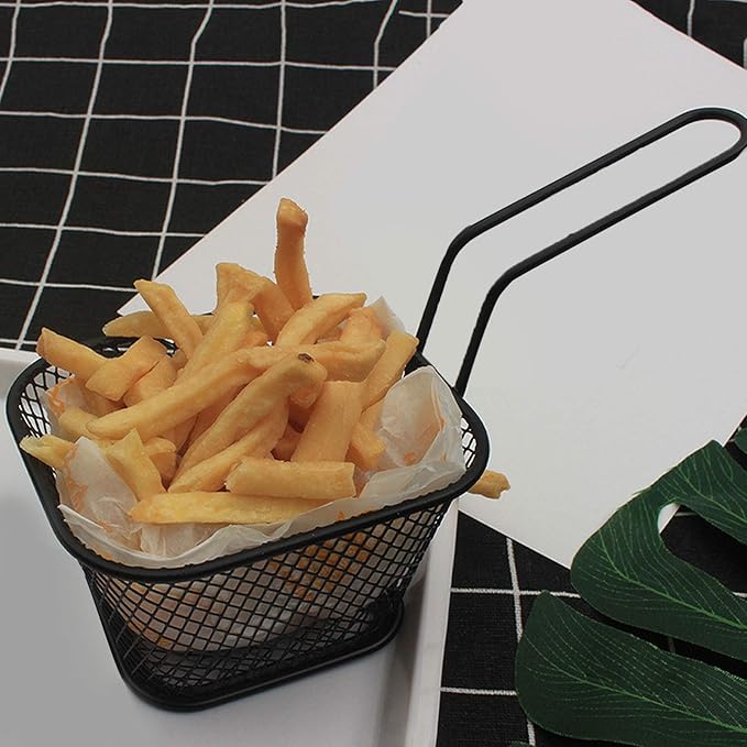 Black Potato Basket With Handle X899
