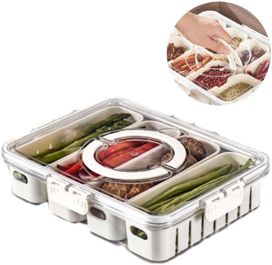 Flat Divided Plexi Food Box X918