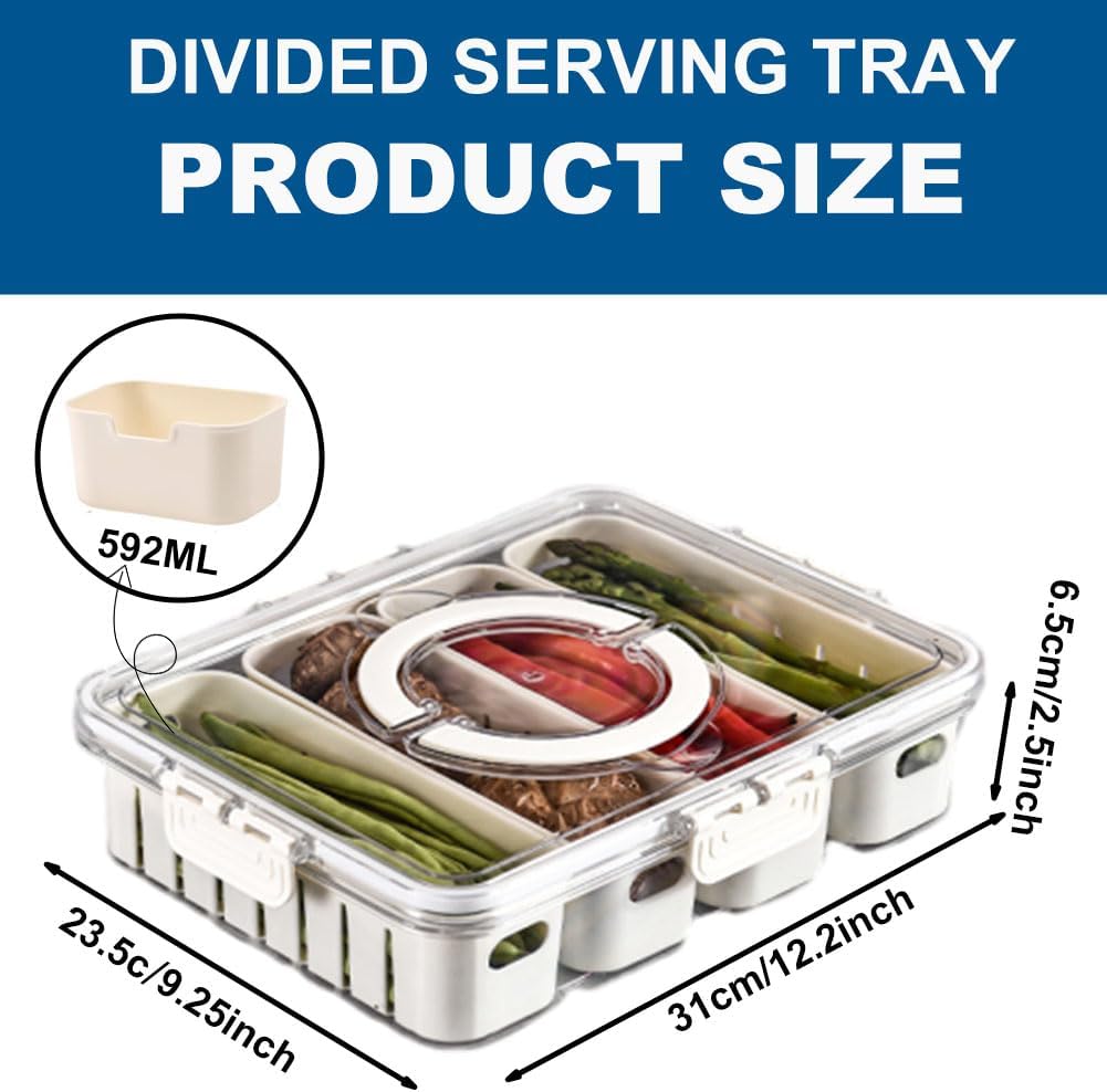 Flat Divided Plexi Food Box X918