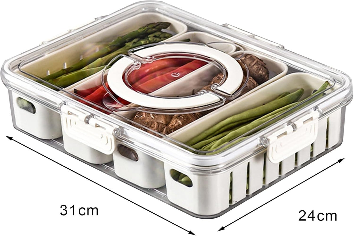 Flat Divided Plexi Food Box X918