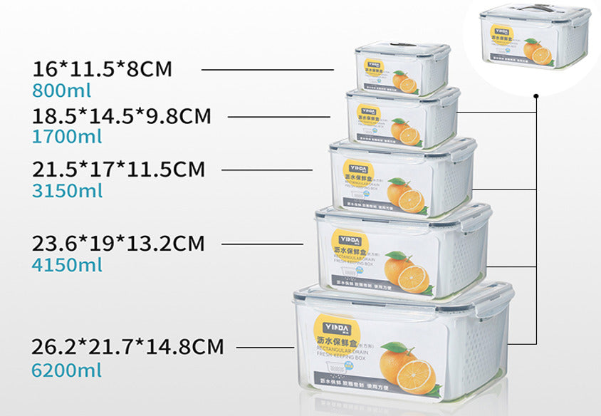 Heavy Duty 5pcs Food Box + Strainer X919