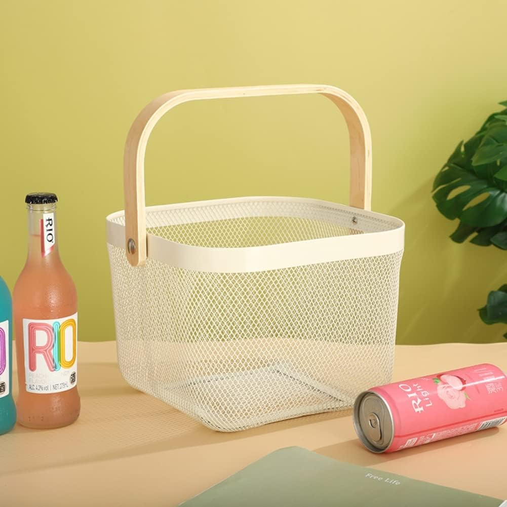 Small Metal Fruit or Towel Basket X922