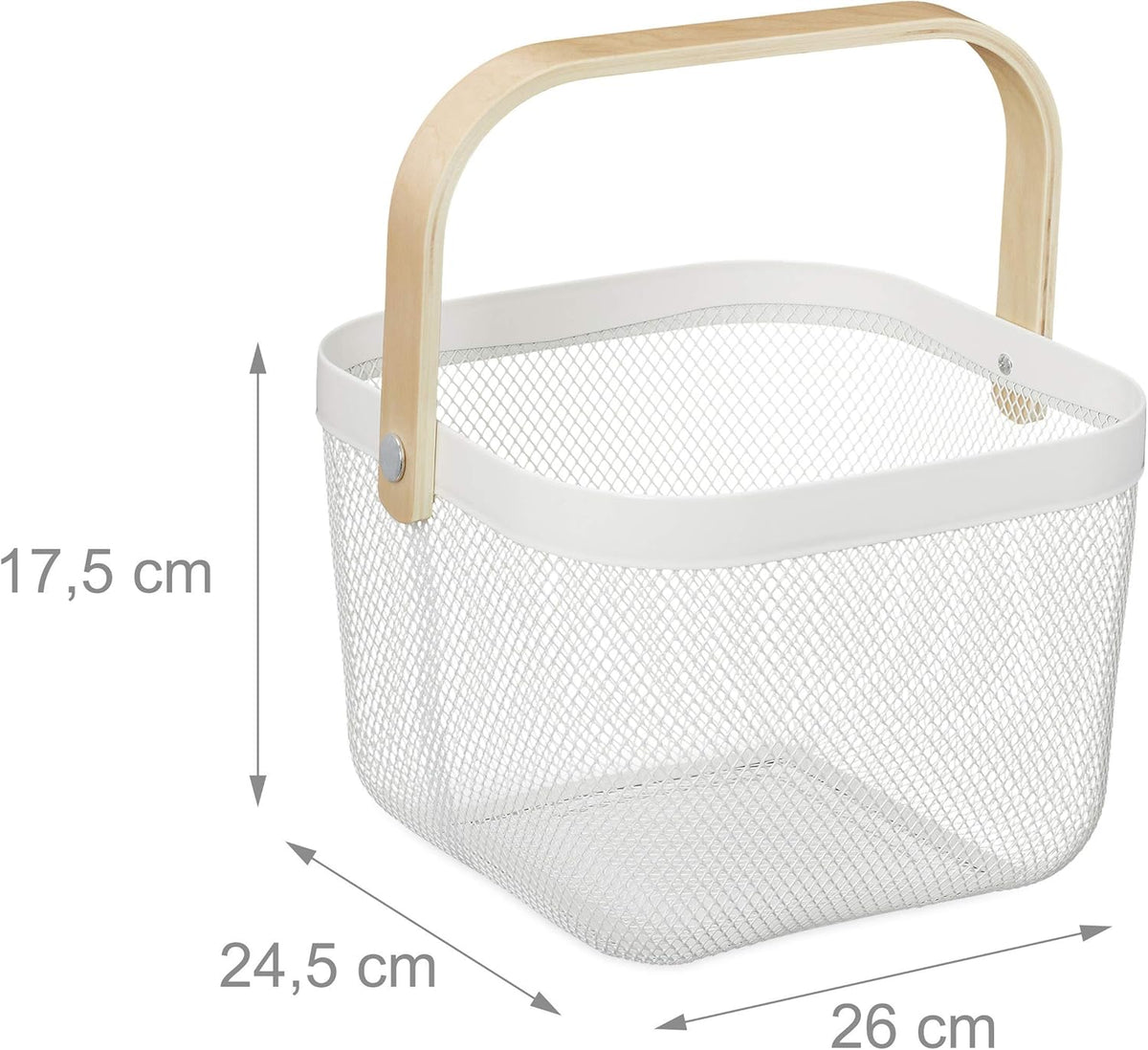Small Metal Fruit or Towel Basket X922