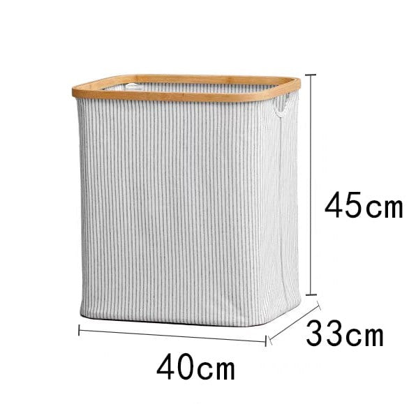 Bamboo and Fabric Laundry Basket X928