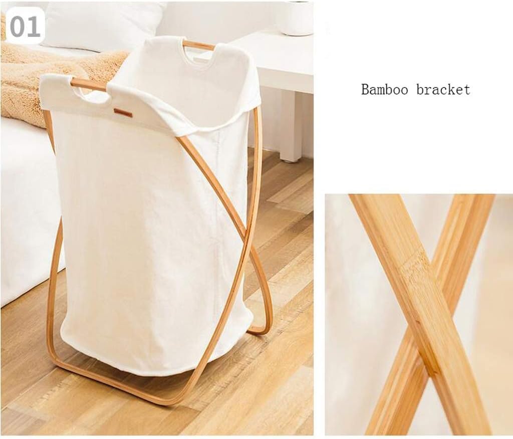 Foldable Bamboo and Fabric Laundry X929