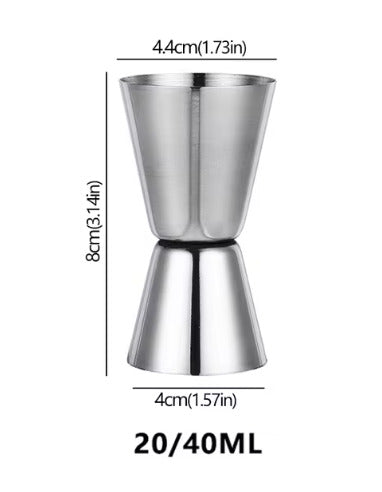Stainless Jigger 20/40cc Shots Measuring Cup X938