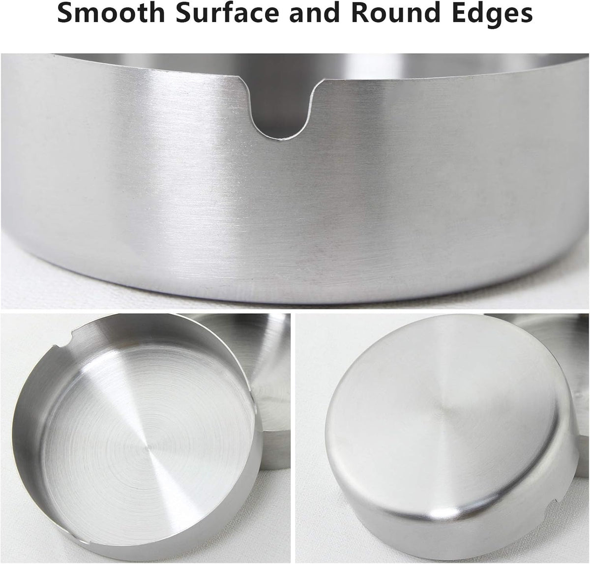 10cm Stainless Round Ashtray X958