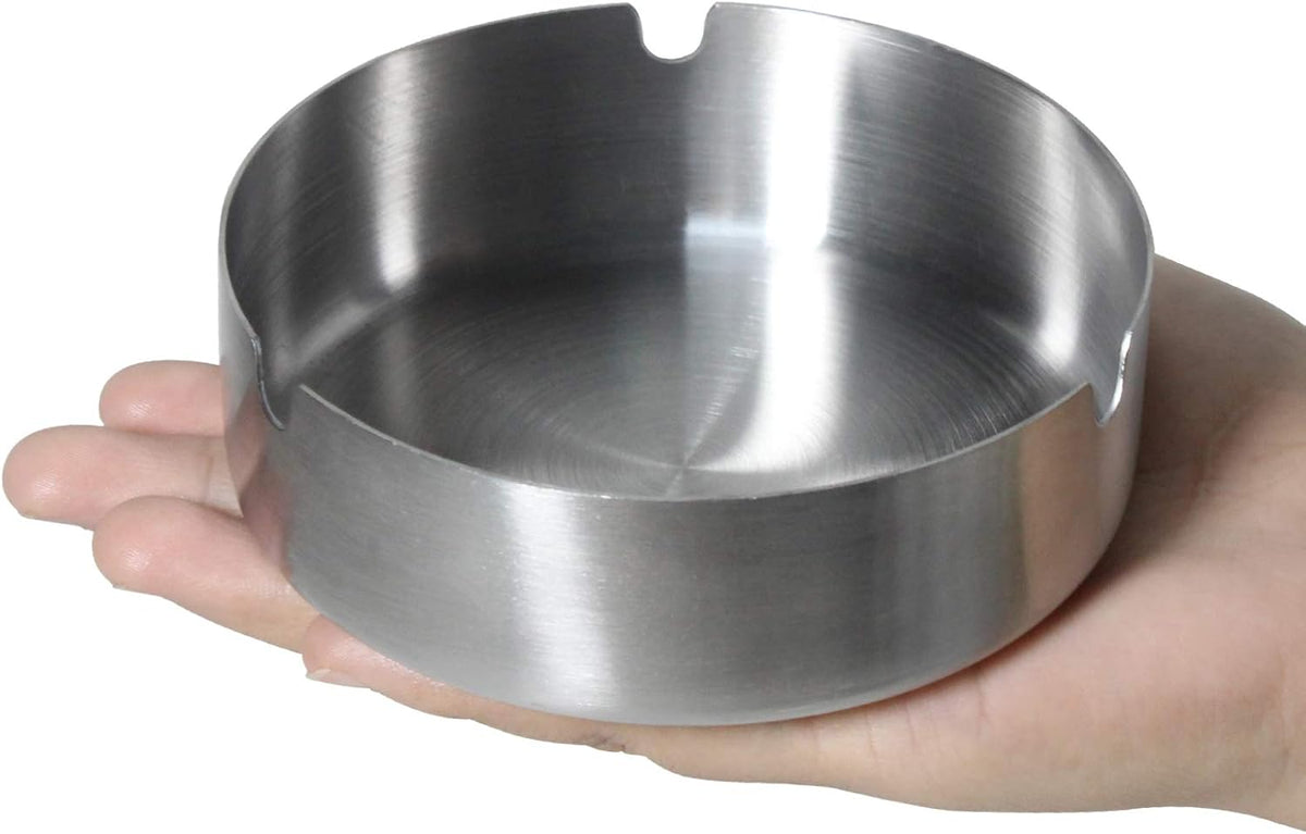 10cm Stainless Round Ashtray X958