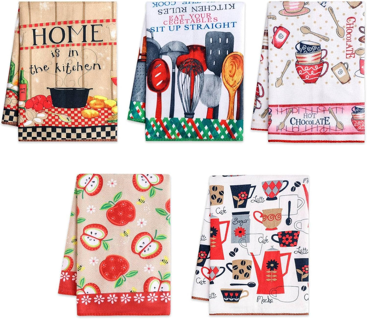Microfibre 40x60cm 1pc Kitchen Towel Mix Random Designs X968