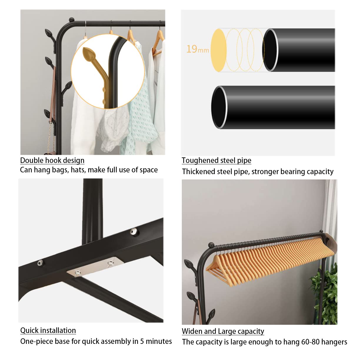 Double Pole Cloth Rack X977