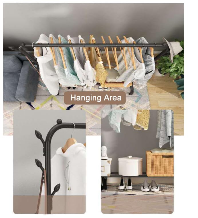Double Pole Cloth Rack X977