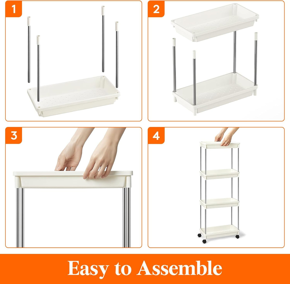 4 Layers Slim TRolley Organiser X980