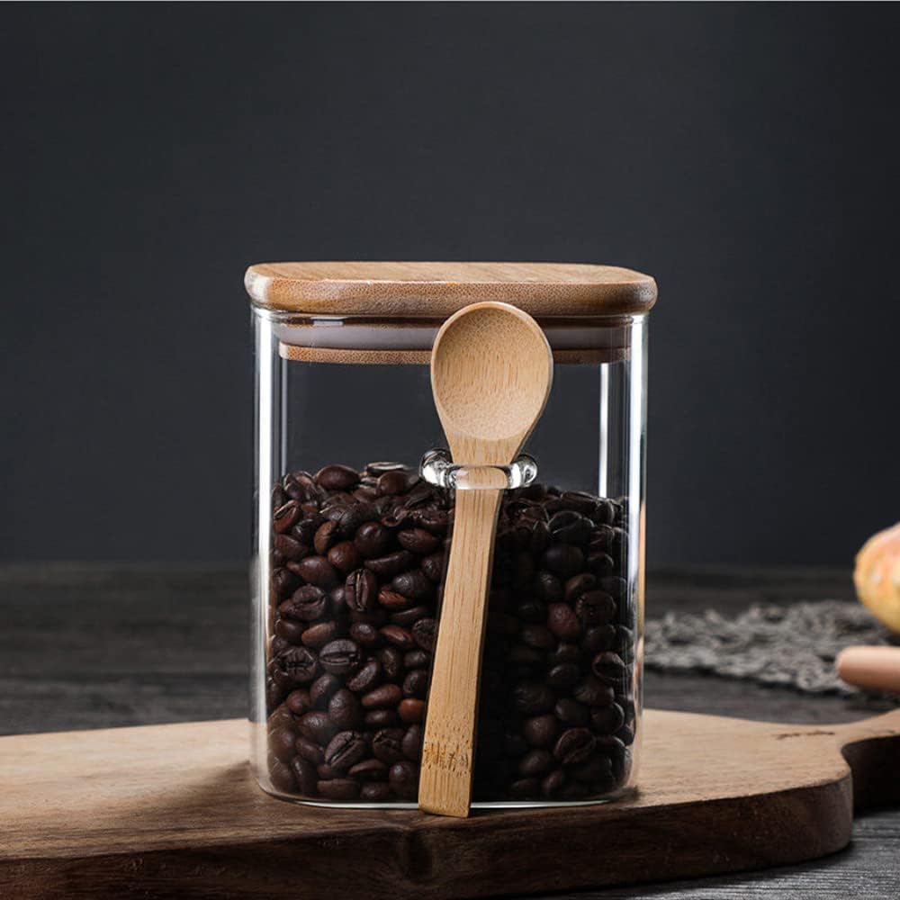 12x10cm Glass Jar + Cover & Spoon X992